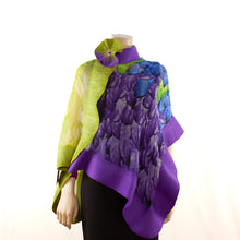 Charger l'image dans la galerie, Vibrant green purple shawl #228-40