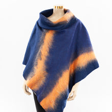 Load image into Gallery viewer, Poncho Blue Orange One Of A Kind SW010