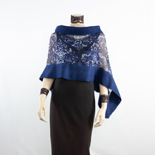 Load image into Gallery viewer, Linked blue navy scarf #168-60