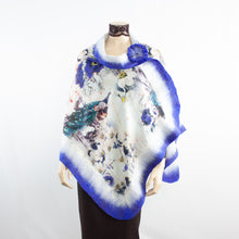 Load image into Gallery viewer, Vibrant peacock shawl #228-52