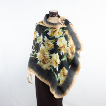 Load image into Gallery viewer, Vibrant yellow flowers shawl #228-45