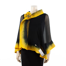 Charger l'image dans la galerie, Premium black and yellow silk shawl #248-26