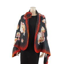 Charger l'image dans la galerie, Vibrant poppies shawl #228-22
