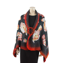 Charger l'image dans la galerie, Vibrant poppies shawl #228-22

