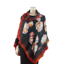 Charger l'image dans la galerie, Vibrant poppies shawl #228-22
