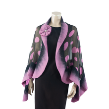 Charger l'image dans la galerie, Vibrant mauve polka-dot shawl #228-35
