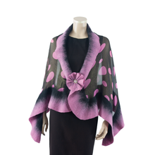 Charger l'image dans la galerie, Vibrant mauve polka-dot shawl #228-35
