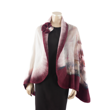 Charger l'image dans la galerie, Vibrant burgundy rose shawl #228-38
