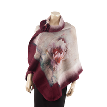 Charger l'image dans la galerie, Vibrant burgundy rose shawl #228-38
