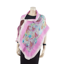 Load image into Gallery viewer, Linked pink flowers scarf #168-12
