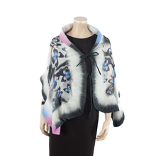 Load image into Gallery viewer, Linked  blue pink butterfly scarf #168-6
