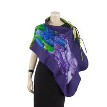 Load image into Gallery viewer, Linked green purple scarf #168-40
