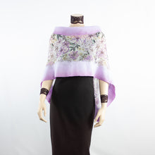 Load image into Gallery viewer, Linked lavender scarf #168-59
