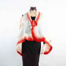 Load image into Gallery viewer, Vibrant red poppies shawl #228-41
