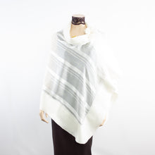 Load image into Gallery viewer, Exclusive white  silk shawl #268-4
