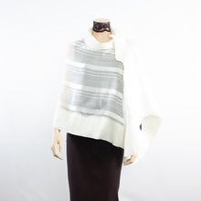 Load image into Gallery viewer, Exclusive white  silk shawl #268-4
