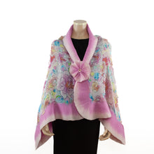 Charger l'image dans la galerie, Vibrant pink flowers shawl #228-12
