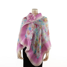 Charger l'image dans la galerie, Vibrant pink flowers shawl #228-12
