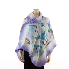 Charger l'image dans la galerie, Vibrant lavender abstract shawl #228-8
