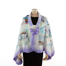 Charger l'image dans la galerie, Vibrant lavender abstract shawl #228-8
