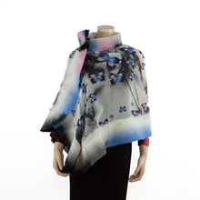 Charger l'image dans la galerie, Vibrant blue pink butterfly shawl #228-6
