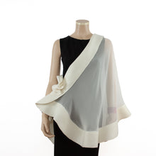 Charger l'image dans la galerie, Premium pure white silk shawl #248-2
