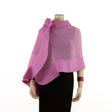 Load image into Gallery viewer, Pink unicolor silk shawl #198-4
